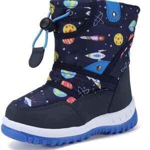 *NWT* Blue Space-Themed Snow Boots